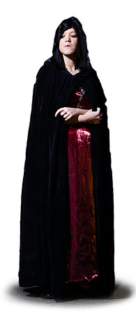Mysterious woman at night