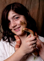 Rachael and a snake