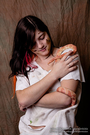 Rachael and a snake