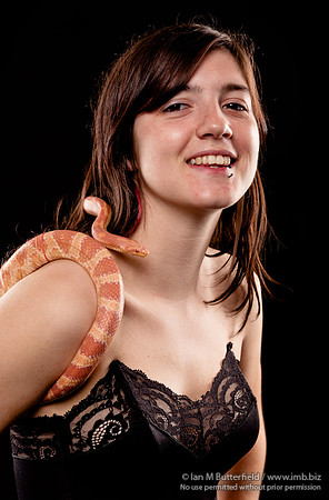 Rachael and a snake