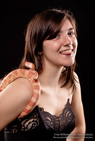 Rachael and a snake