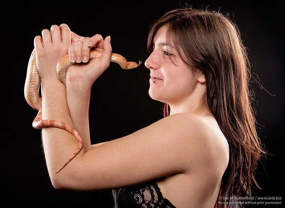 Rachael and a snake