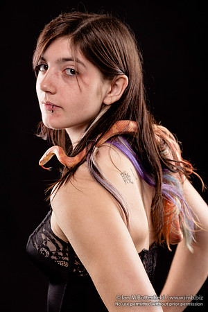 Rachael and a snake