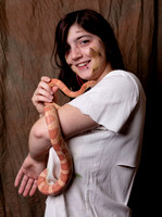 Rachael and a snake