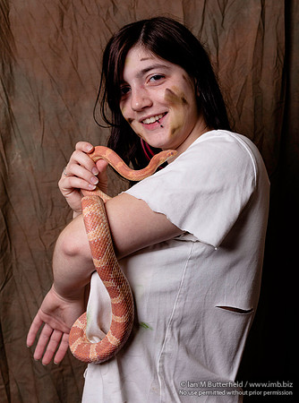 Rachael and a snake
