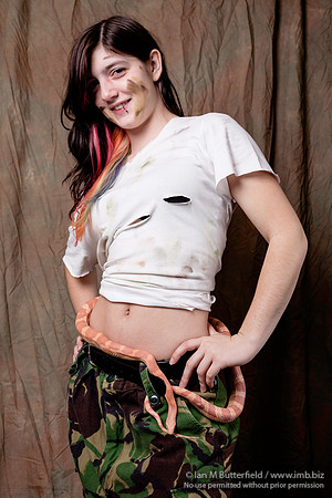 Rachael and a snake