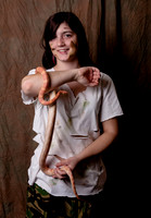 Rachael and a snake