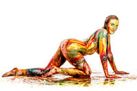 Je55 - a multicoloured paint/slme shoot