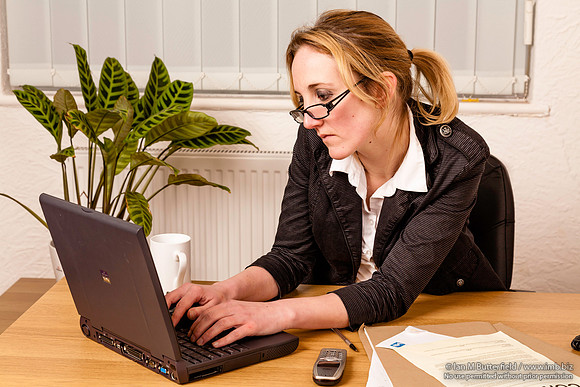 Young woman working in an office
