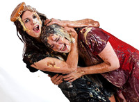 FC1029F-E13721 : Two women in a messy food fight