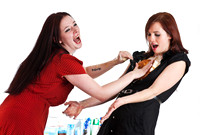 FC1029F-E13560 : Two women in a messy food fight