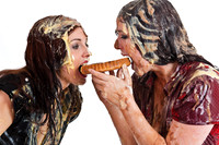 FC1029F-E13725 : Two women in a messy food fight