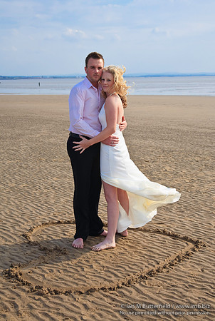 Wedding couple on the beach