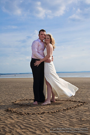 Wedding couple on the beach