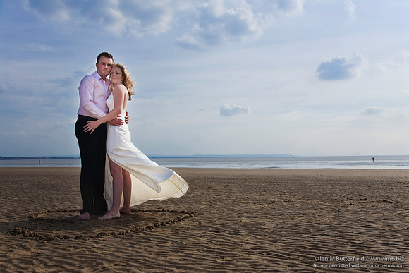 Wedding couple on the beach