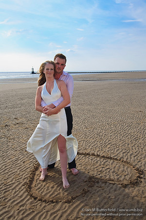 Wedding couple on the beach
