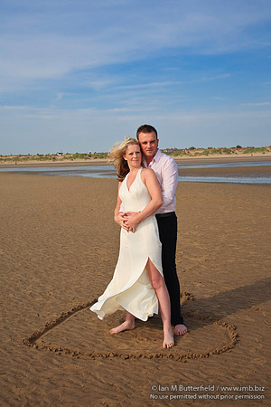 Wedding couple on the beach