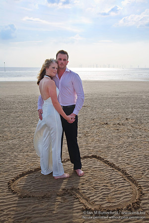 Wedding couple on the beach