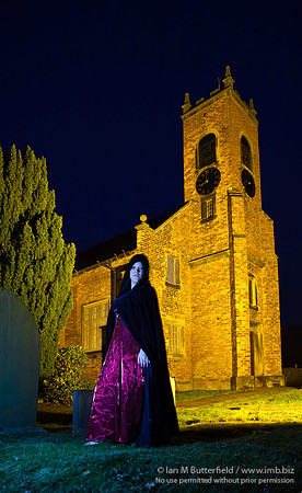Mysterious woman at night