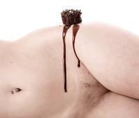 [FE0607untitled shoot-R03485] Chocolate cake and sauce