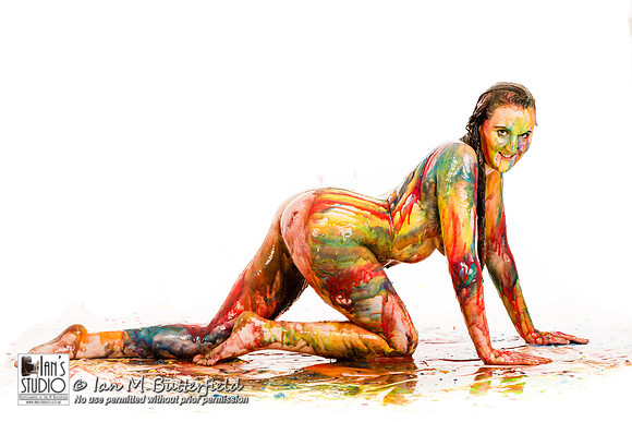 Je55 - a multicoloured paint/slme shoot