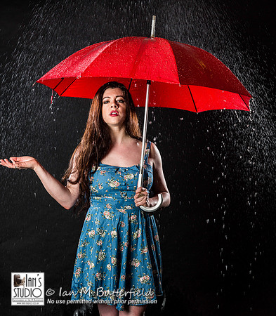 Rhianna Grey in the rain