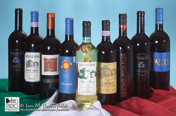 Product shots for QSL Fine Wines