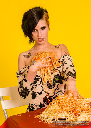 Woman and Spaghetti