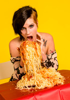 Woman and Spaghetti