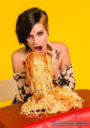 Woman and Spaghetti