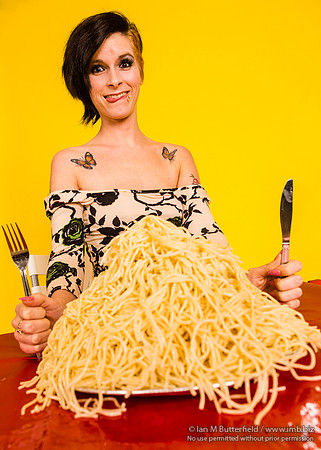 Woman and Spaghetti