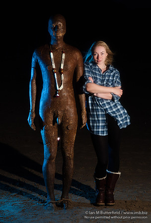 Woman and Iron Man at Night