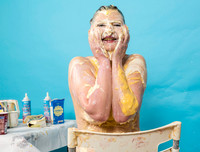 Messy shoot with model KVS