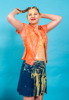 Messy shoot with model KVS