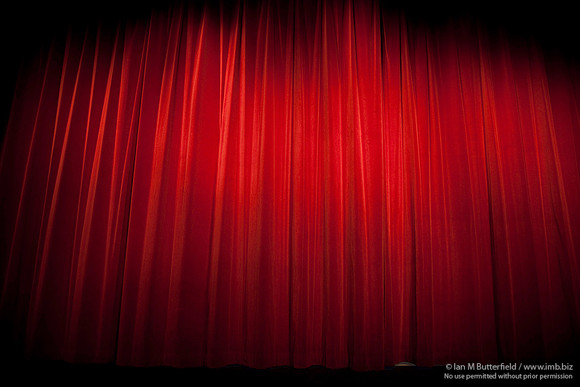 Red theatre curtains