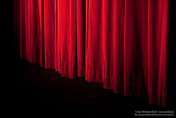 Red theatre curtains
